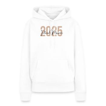Future Maman 2025 - Sweat à capuche Premium bio Femme - blanc - Devant - Julia (174cm)