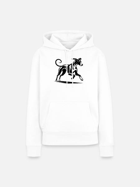 Galgo - Frauen Premium Bio Hoodie - Weiß
