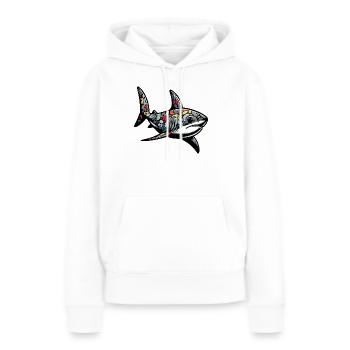 Hai - Frauen Premium Bio Hoodie - Weiß - Vorne - Julia (174cm)
