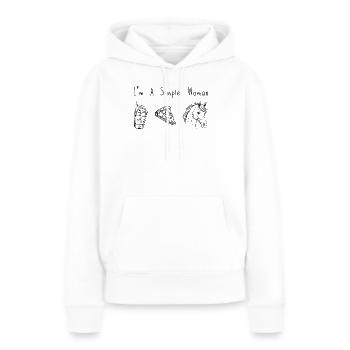 En attente de conception - Sweat à capuche Premium bio Femme - blanc - Devant - Julia (174cm)
