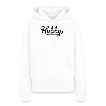 Mari - Sweat à capuche Premium bio Femme - blanc - Devant - Julia (174cm)