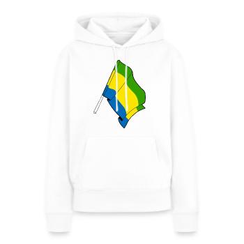 Gabon Flag - Women’s Premium Organic Hoodie - white - Front - Julia (174cm)