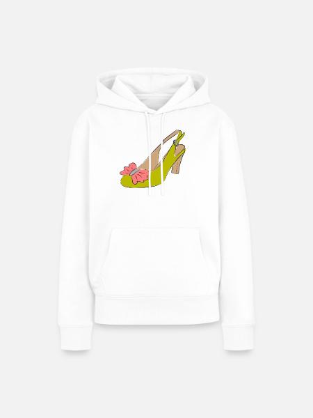 Schuh Damenschuh - Frauen Premium Bio Hoodie - Weiß