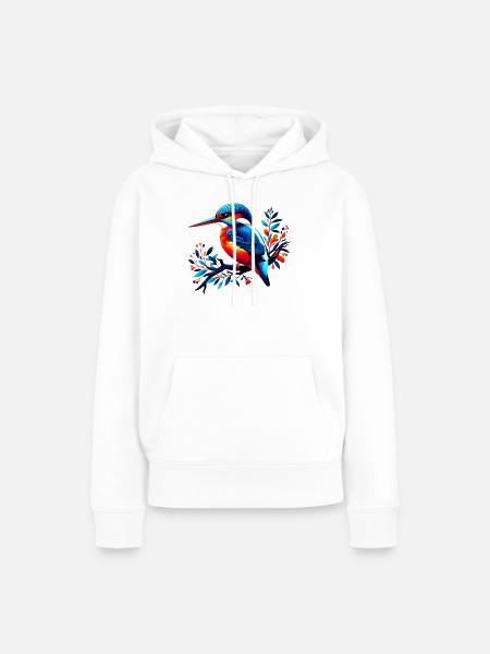 Eisvogel - Frauen Premium Bio Hoodie - Weiß