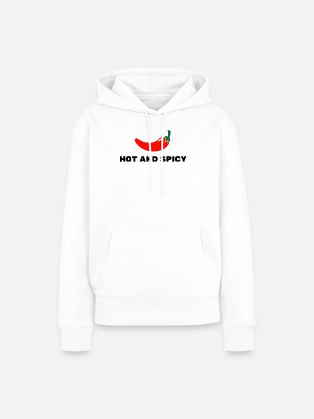 Scharf und würzig - Frauen Premium Bio Hoodie - Weiß
