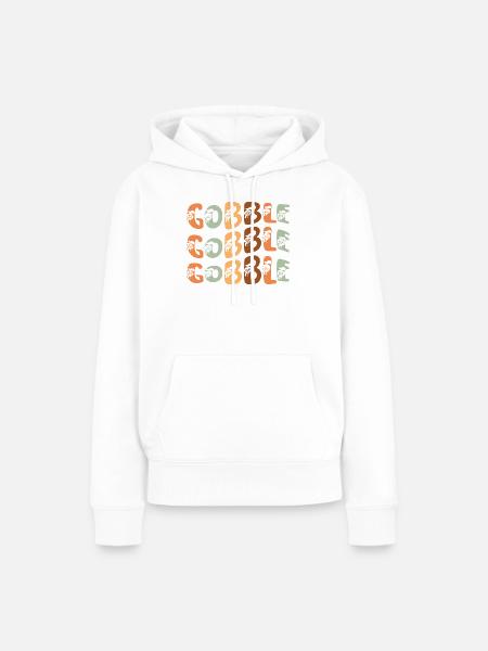 Thanksgiving Gobble - Frauen Premium Bio Hoodie - Weiß