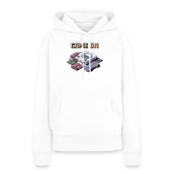 Retro-Spielkonsolen-Design - Frauen Premium Bio Hoodie - Weiß - Vorne - Julia (174cm)