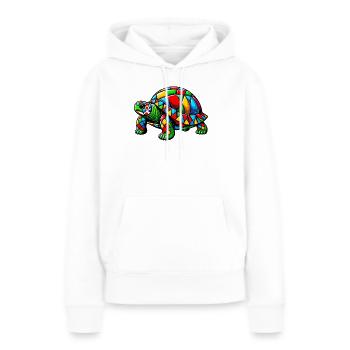 Harlekin-Schildkröte - Frauen Premium Bio Hoodie - Weiß - Vorne - Julia (174cm)