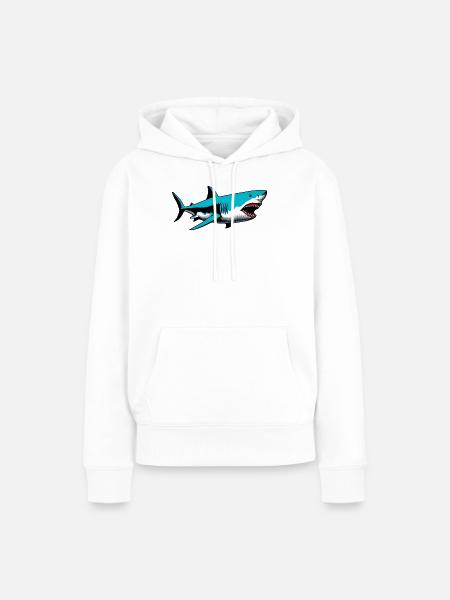Hai - Frauen Premium Bio Hoodie - Weiß