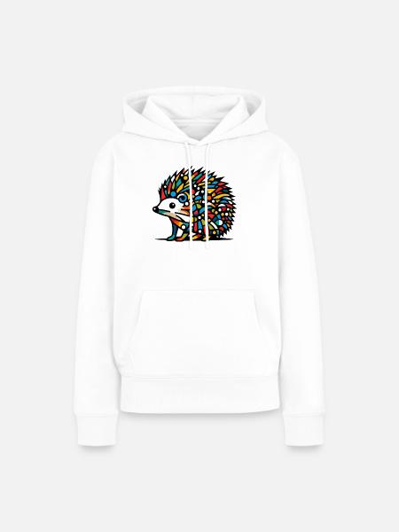 Igel - Frauen Premium Bio Hoodie - Weiß
