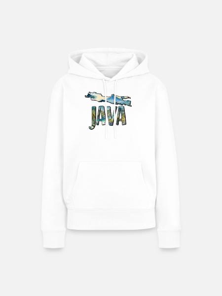 Aquarell Landkarte Java - Frauen Premium Bio Hoodie - Weiß
