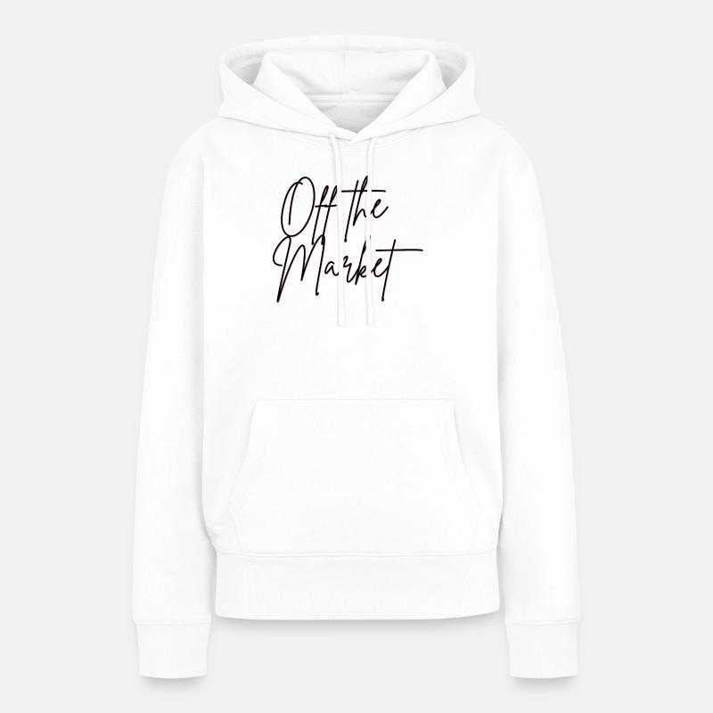 Hors marché - Sweat à capuche Premium bio Femme - blanc