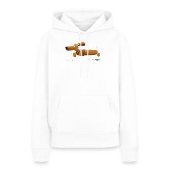 Rennender Dackel I Dachshund I Teckel I Hund - Frauen Premium Bio Hoodie - Weiß - Vorne - Julia (174cm)