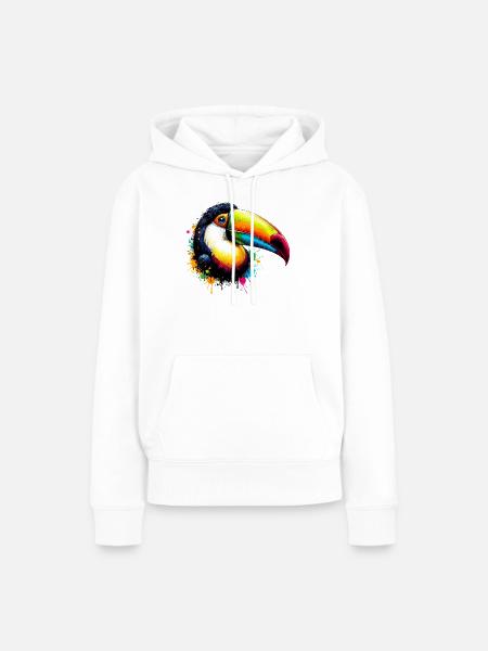 Tukan - Frauen Premium Bio Hoodie - Weiß