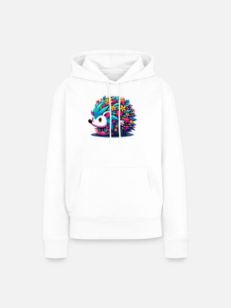 Igel - Frauen Premium Bio Hoodie - Weiß