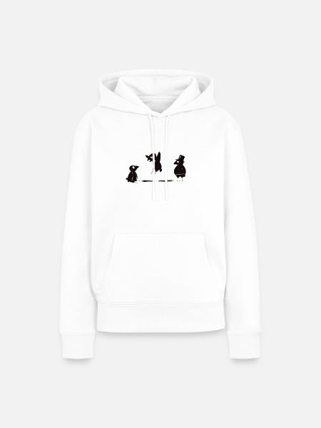 crows before bros - Frauen Premium Bio Hoodie - Weiß