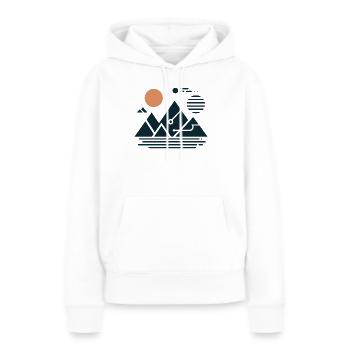 Gebirge - Frauen Premium Bio Hoodie - Weiß - Vorne - Julia (174cm)