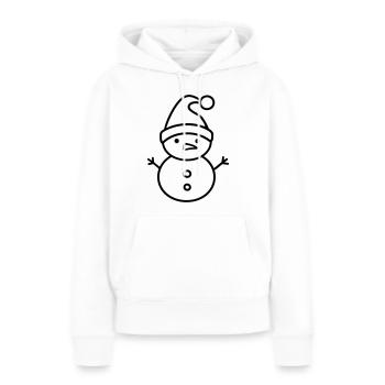 Bonhomme de neige - Sweat à capuche Premium bio Femme - blanc - Devant - Julia (174cm)