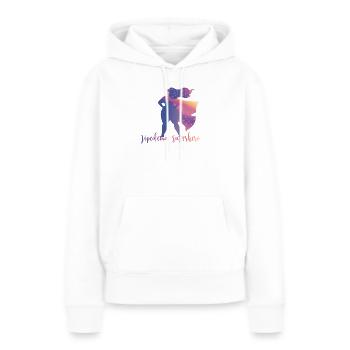 Lipedema Superhero - Frauen Premium Bio Hoodie - Weiß - Vorne - Julia (174cm)