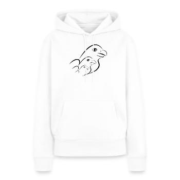anniversaire. anniversaire décennie. humour. drôle - Sweat à capuche Premium bio Femme - blanc - Devant - Julia (174cm)