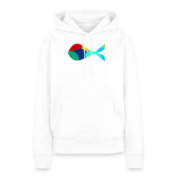 anniversaire. anniversaire décennie. humour. drôle - Sweat à capuche Premium bio Femme - blanc - Devant - Julia (174cm)