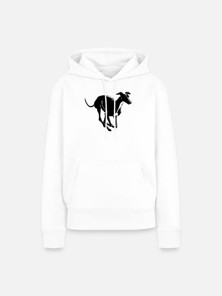 Greyhound - Frauen Premium Bio Hoodie - Weiß