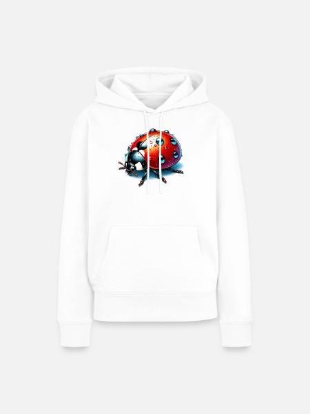 Marienkäfer - Frauen Premium Bio Hoodie - Weiß
