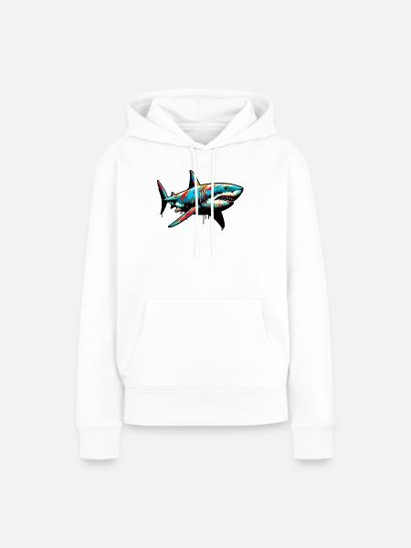 Hai - Frauen Premium Bio Hoodie - Weiß