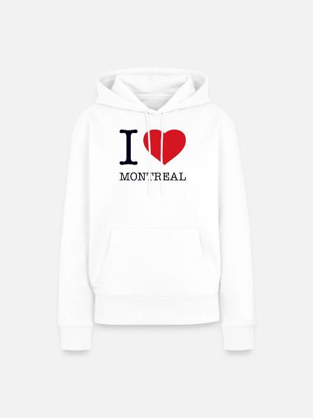 I LOVE MONTREAL - Frauen Premium Bio Hoodie - Weiß