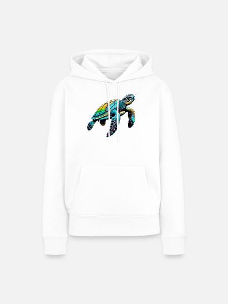 Schildkröte - Frauen Premium Bio Hoodie - Weiß