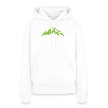 Course sur sentier - Sweat à capuche Premium bio Femme - blanc - Devant - Julia (174cm)