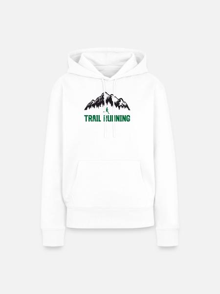Trailrunning - Frauen Premium Bio Hoodie - Weiß