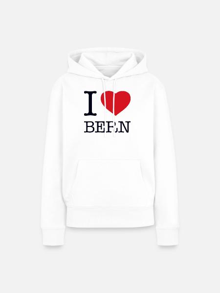I LOVE BERN - Frauen Premium Bio Hoodie - Weiß