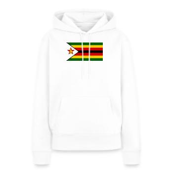 Zimbabwe - Frauen Premium Bio Hoodie - Weiß - Vorne - Julia (174cm)