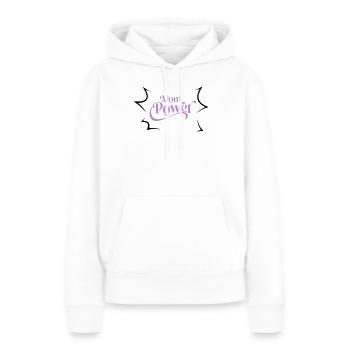 Mama-Macht - Frauen Premium Bio Hoodie - Weiß - Vorne - Julia (174cm)