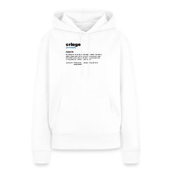 Embarrassant – La sensation d’inconfort - Sweat à capuche Premium bio Femme - blanc - Devant - Julia (174cm)