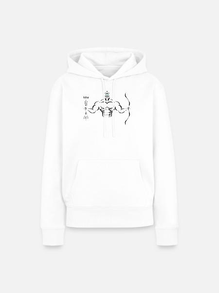 Alpha Archer Deluxe - Frauen Premium Bio Hoodie - Weiß