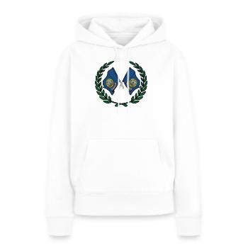 Fahnen USA Indaho im Lorbeerkranz - Frauen Premium Bio Hoodie - Weiß - Vorne - Julia (174cm)