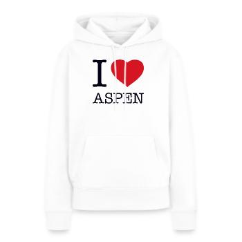 J’ADORE ASPEN - Sweat à capuche Premium bio Femme - blanc - Devant - Julia (174cm)