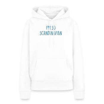 JE SUIS TELLEMENT SCANDINAVE Scandinavie - Sweat à capuche Premium bio Femme - blanc - Devant - Julia (174cm)