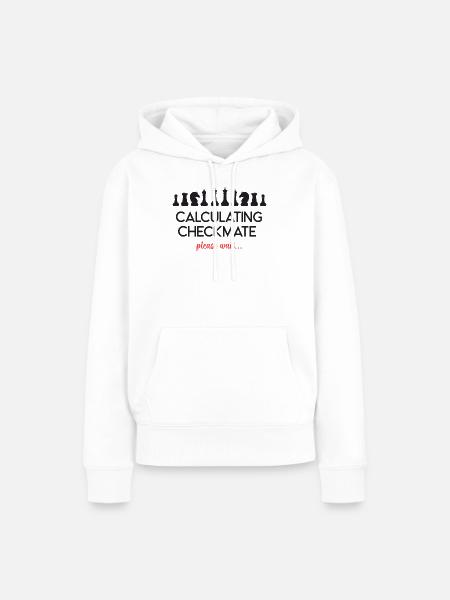 Schach - Schachmatt berechnen, bitte warten... - Frauen Premium Bio Hoodie - Weiß