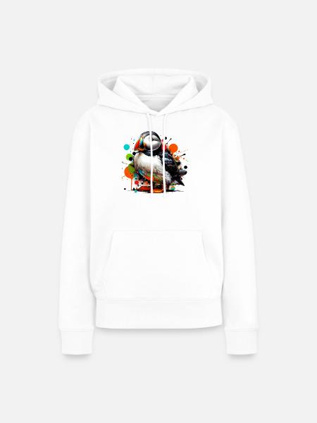 Papageitaucher - Frauen Premium Bio Hoodie - Weiß