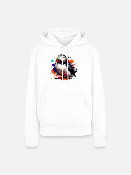 Papageitaucher - Frauen Premium Bio Hoodie - Weiß