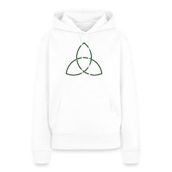 Keltischer Knoten (Triquetra) - Frauen Premium Bio Hoodie - Weiß - Vorne - Julia (174cm)