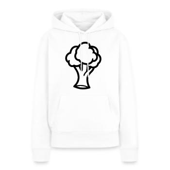 brocoli - Sweat à capuche Premium bio Femme - blanc - Devant - Julia (174cm)
