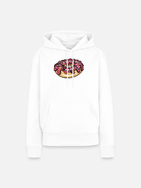 Donut lecker Backwerk bunt - Frauen Premium Bio Hoodie - Weiß