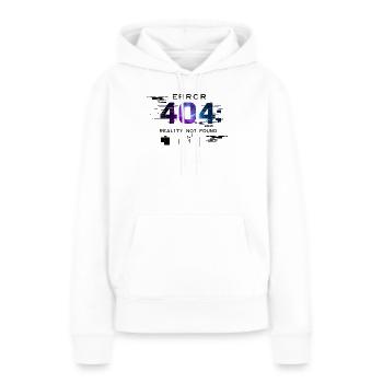 Erreur : Réalité introuvable - Sweat à capuche Premium bio Femme - blanc - Devant - Julia (174cm)