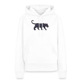 Panther - Frauen Premium Bio Hoodie - Weiß - Vorne - Julia (174cm)