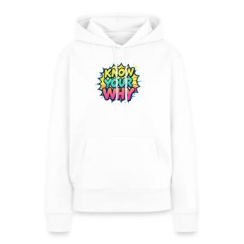 Sachez pourquoi - Sweat à capuche Premium bio Femme - blanc - Devant - Julia (174cm)