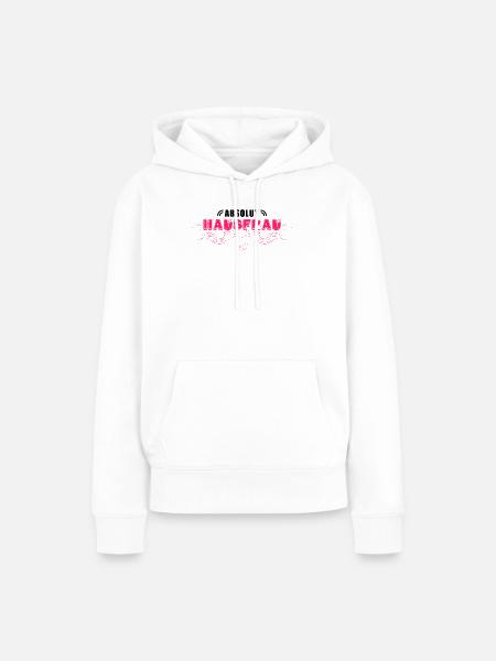 ABSOLUTE HAUSFRAU verziert - Frauen Premium Bio Hoodie - Weiß
